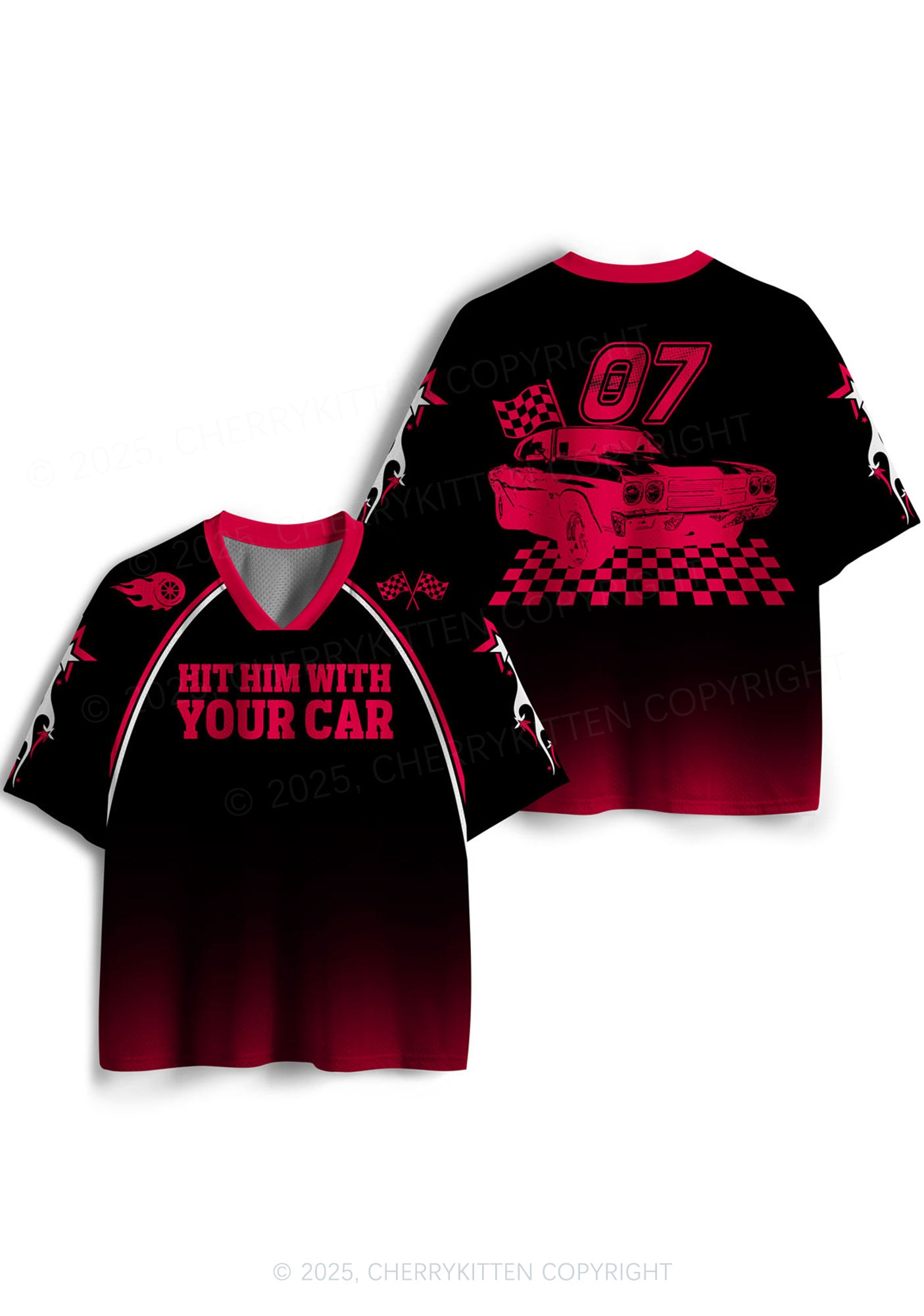 Custom Hit Him Y2K Mesh Jersey Shirts Cherrykitten