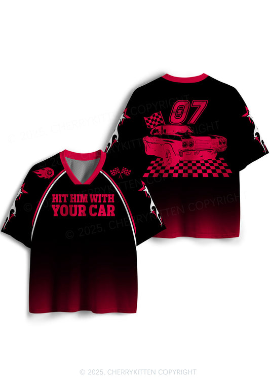 Custom Hit Him Y2K Mesh Jersey Shirts Cherrykitten