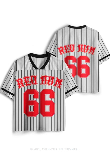 Custom Striped Red Rum Y2K Sport Jersey Shirts Cherrykitten