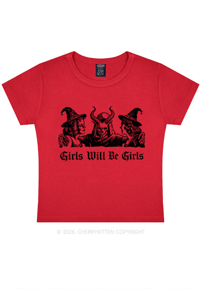 Halloween Witch Girl Y2K Baby Tee Cherrykitten