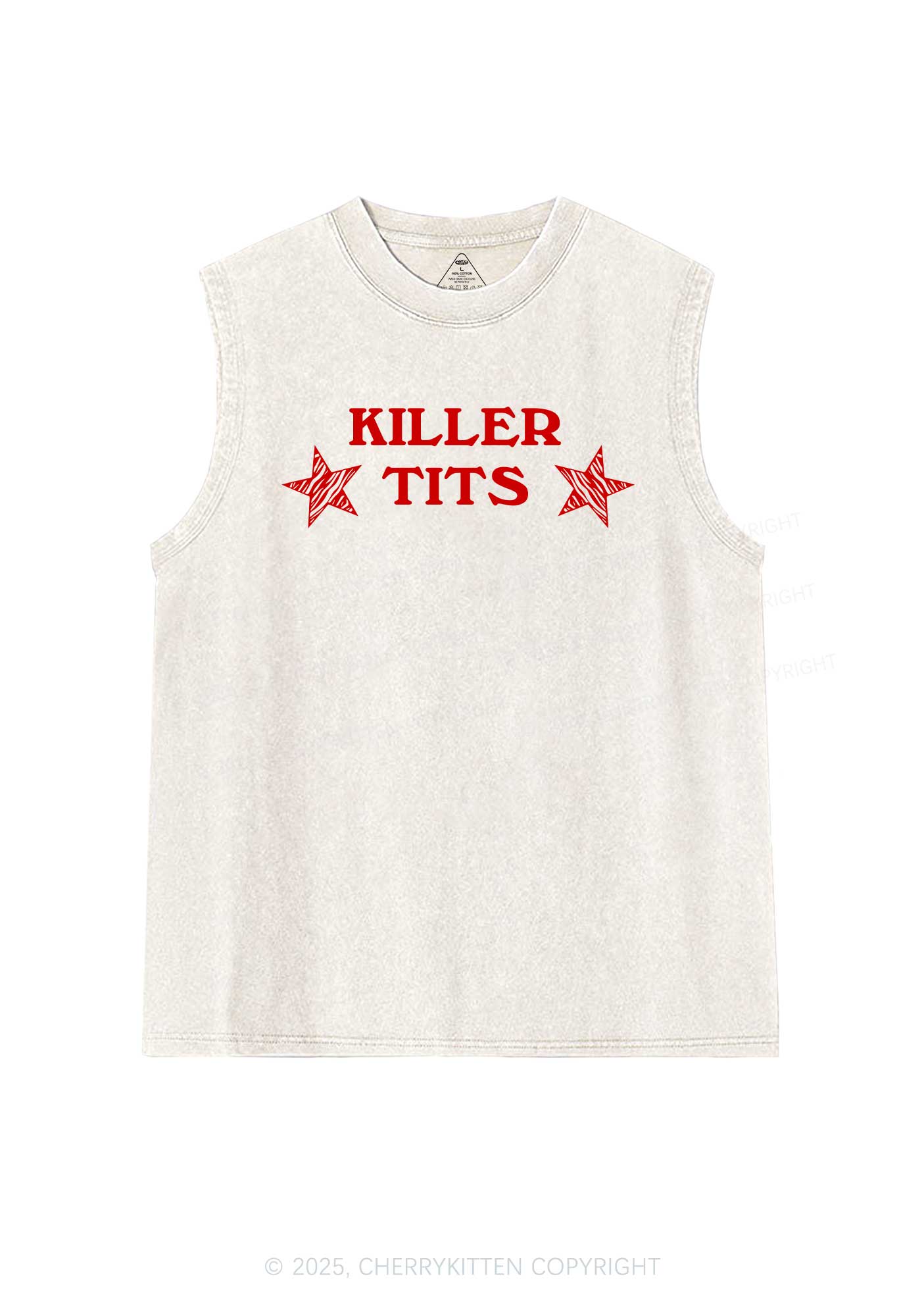Killer Txts Y2K Washed Muscle Tank Cherrykitten