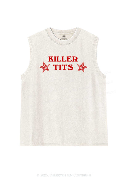 Killer Txts Y2K Washed Muscle Tank Cherrykitten