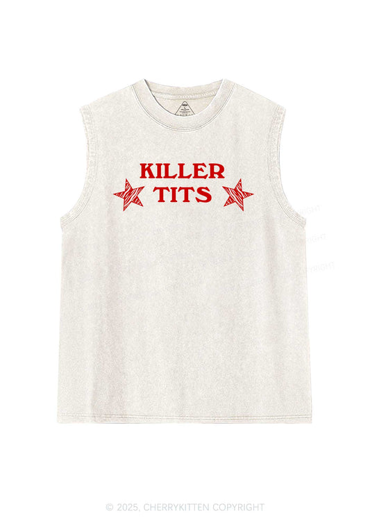 Killer Txts Y2K Washed Muscle Tank Cherrykitten