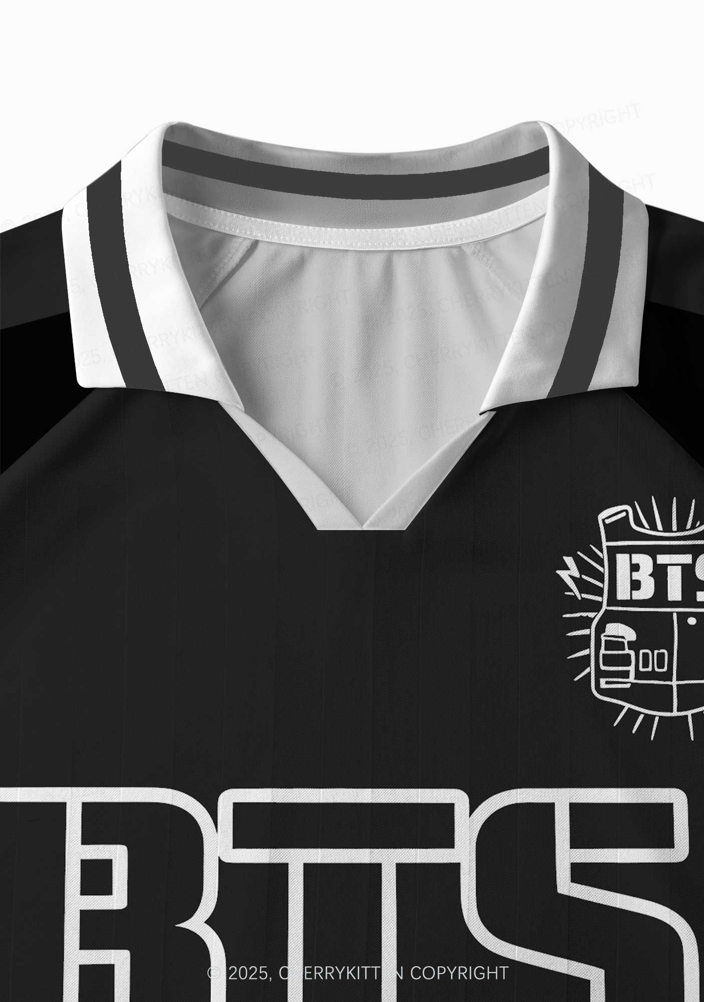 Black Kpop Members Y2K Long Sleeve Sport Jersey Shirts Cherrykitten