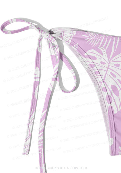 Boho Purple Y2K Print Bikini Set Cherrykitten