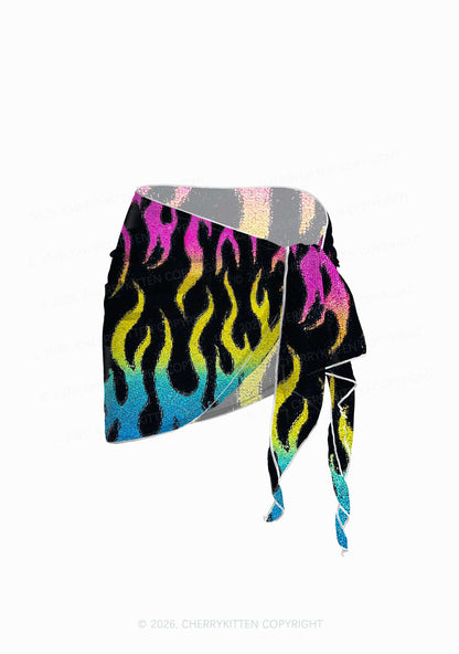 Pansexuality Flame Pride Y2K Print Bikini Set Cherrykitten