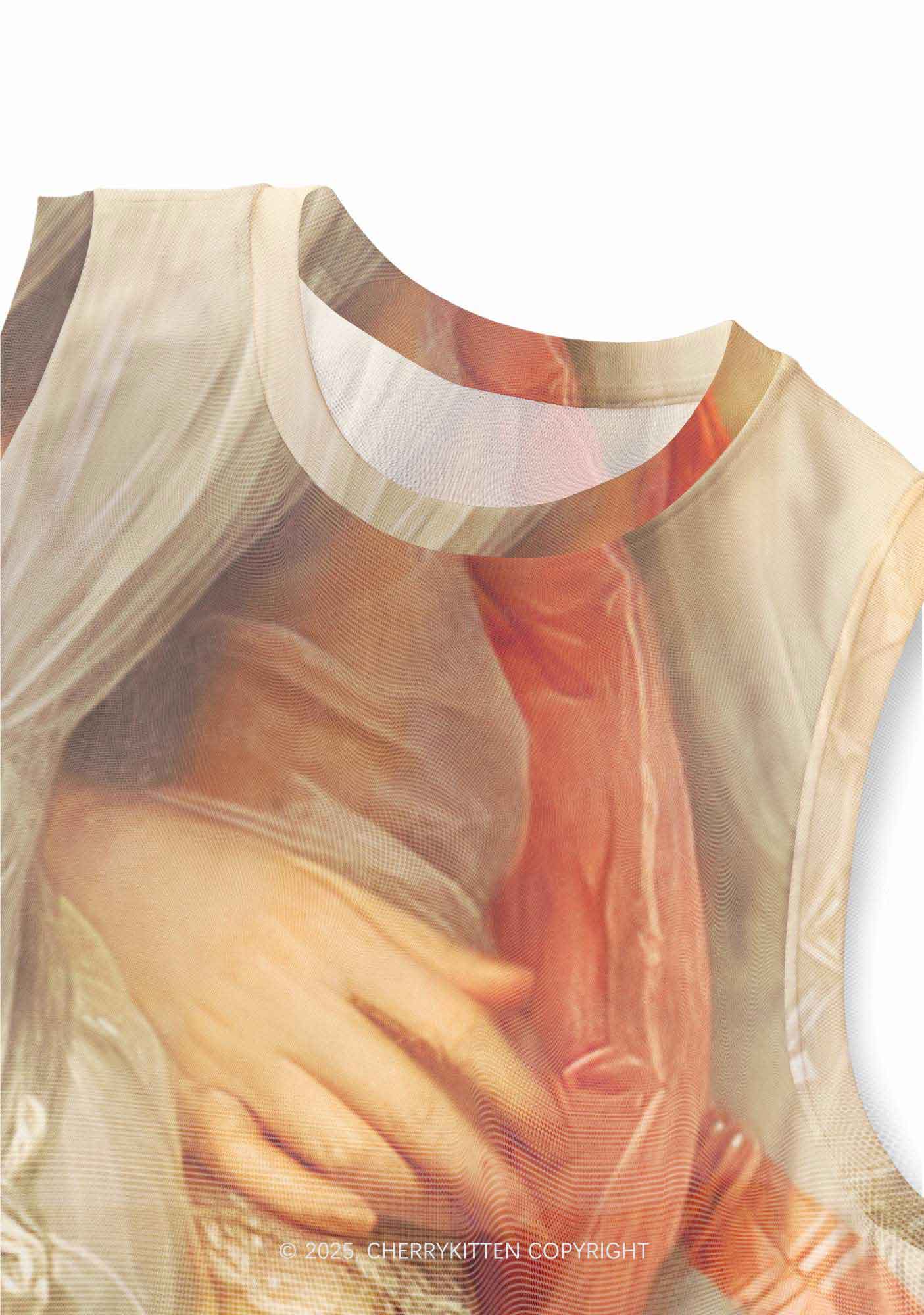 Sapphic Hands Pride Y2K Mesh Muscle Tank Cherrykitten