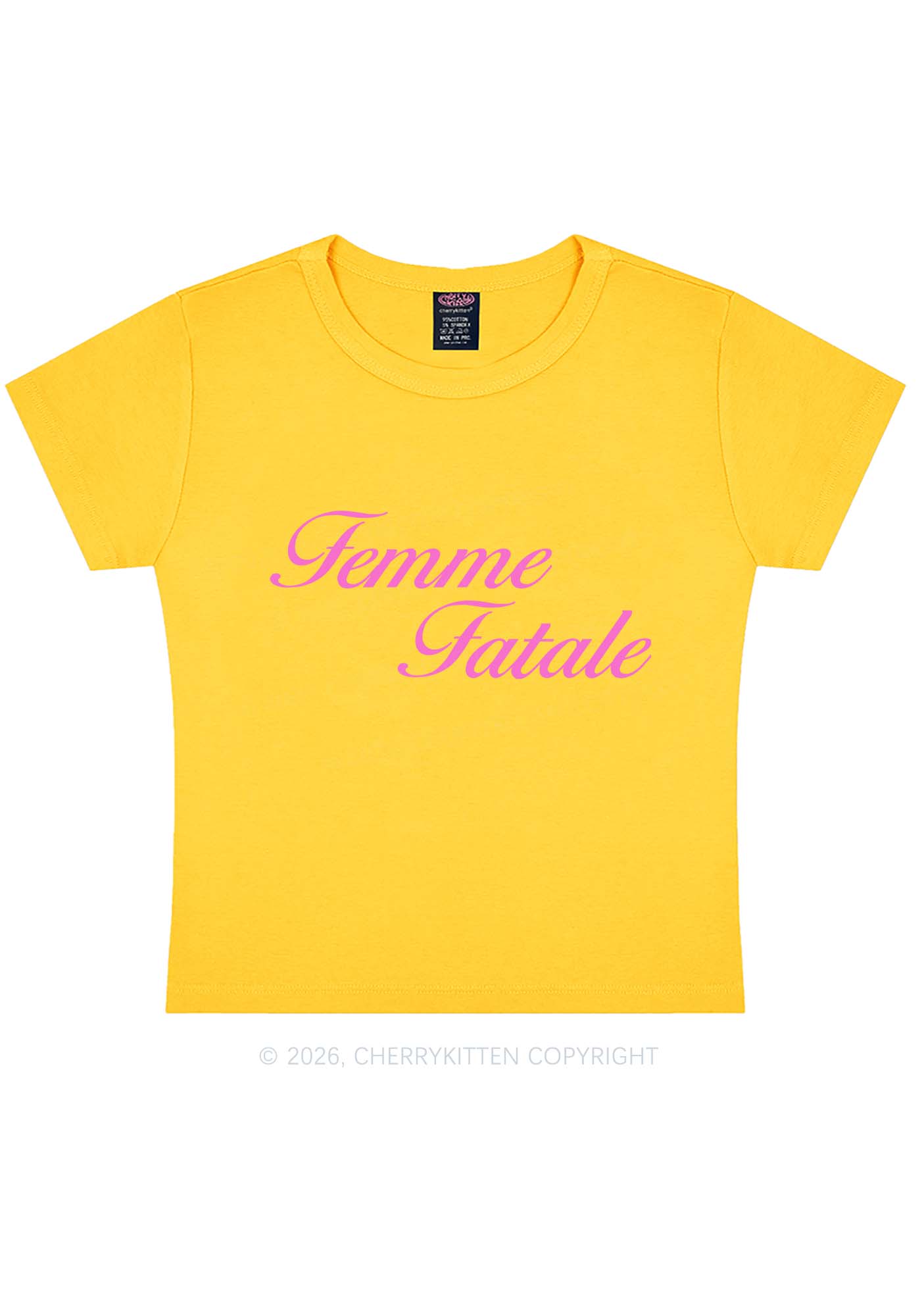 Femme Fatale Pride Y2K Baby Tee Cherrykitten