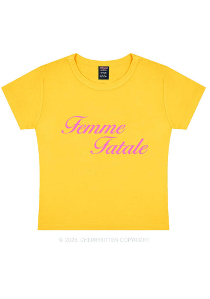 Femme Fatale Pride Y2K Baby Tee Cherrykitten