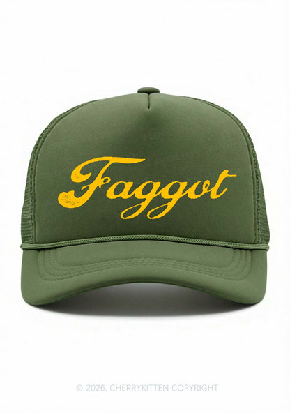 Faggot Art Pride Y2K Trucker Hat Cherrykitten