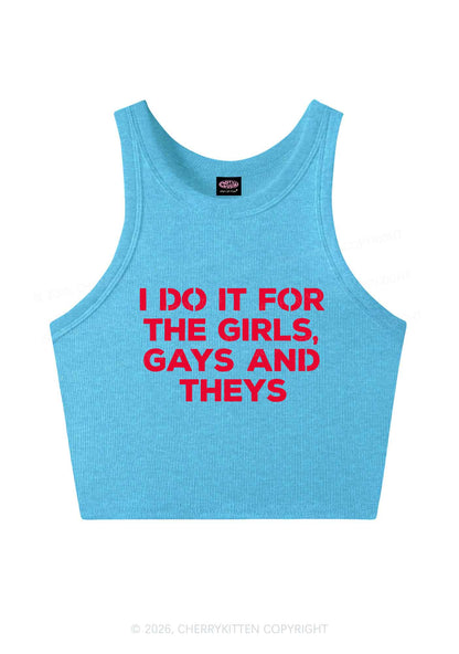 Girls Gays Theys Pride Y2K Crop Tank Top Cherrykitten