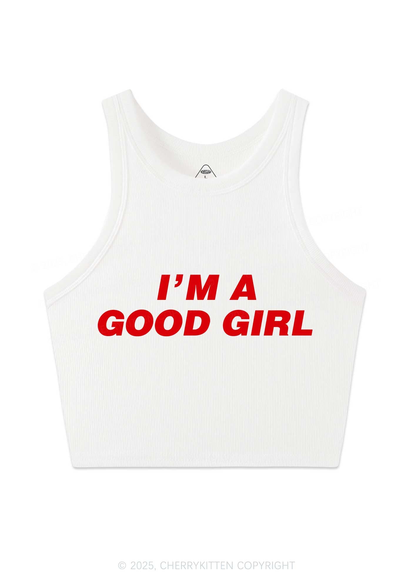 Im A Good Girl Y2K Crop Tank Top Cherrykitten