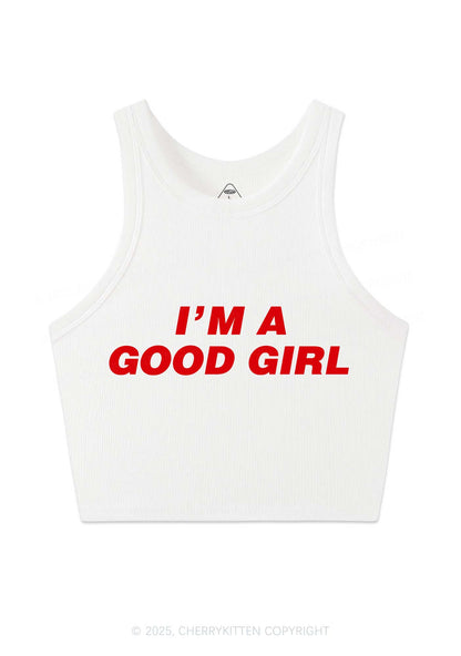 Im A Good Girl Y2K Crop Tank Top Cherrykitten