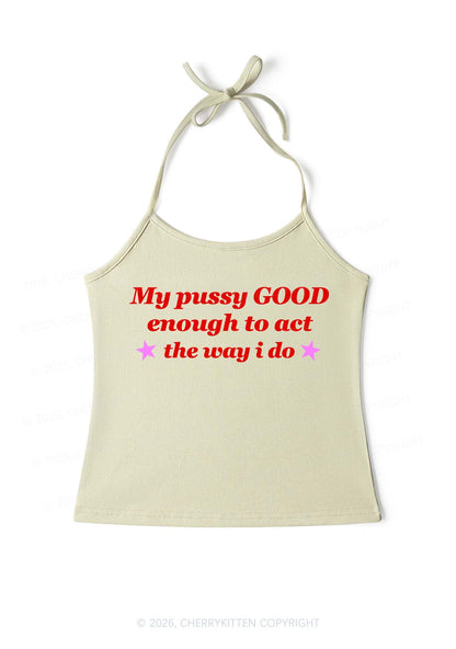Good Enough To Act Y2K Halter Neck Cami Cherrykitten