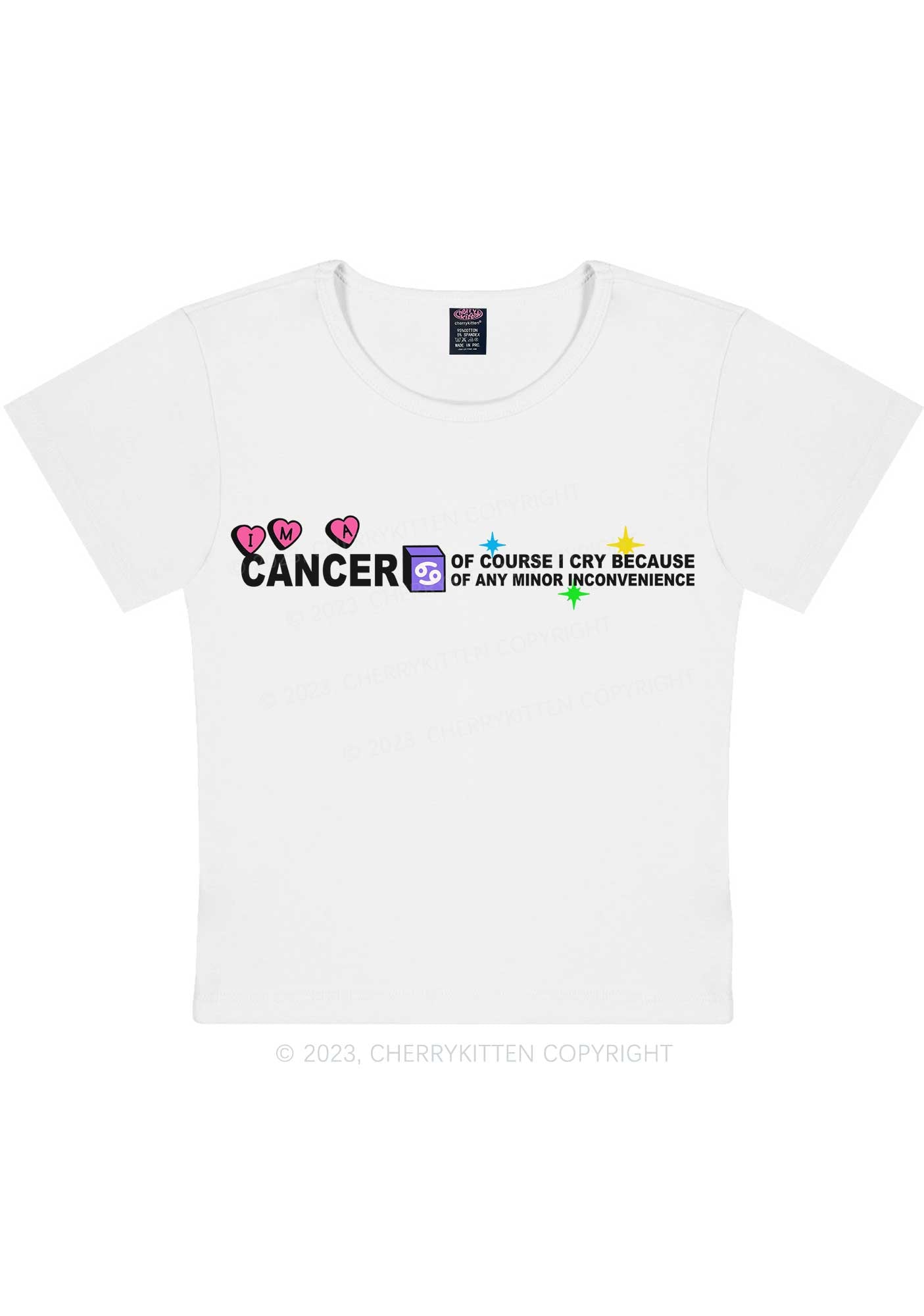 I'm A Cancer Y2K Baby Tee Cherrykitten