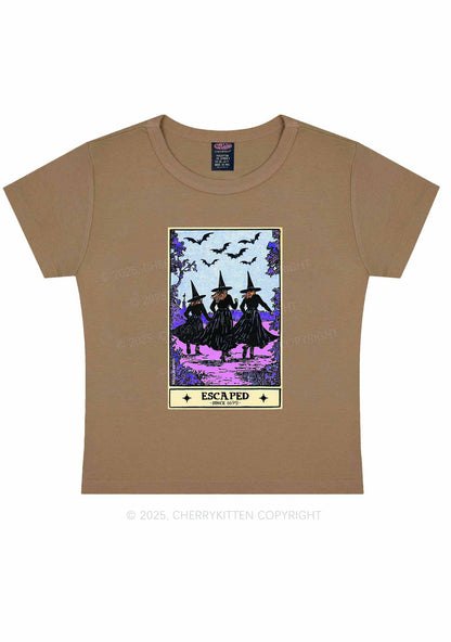 Halloween Escaped Witch Y2K Baby Tee Cherrykitten