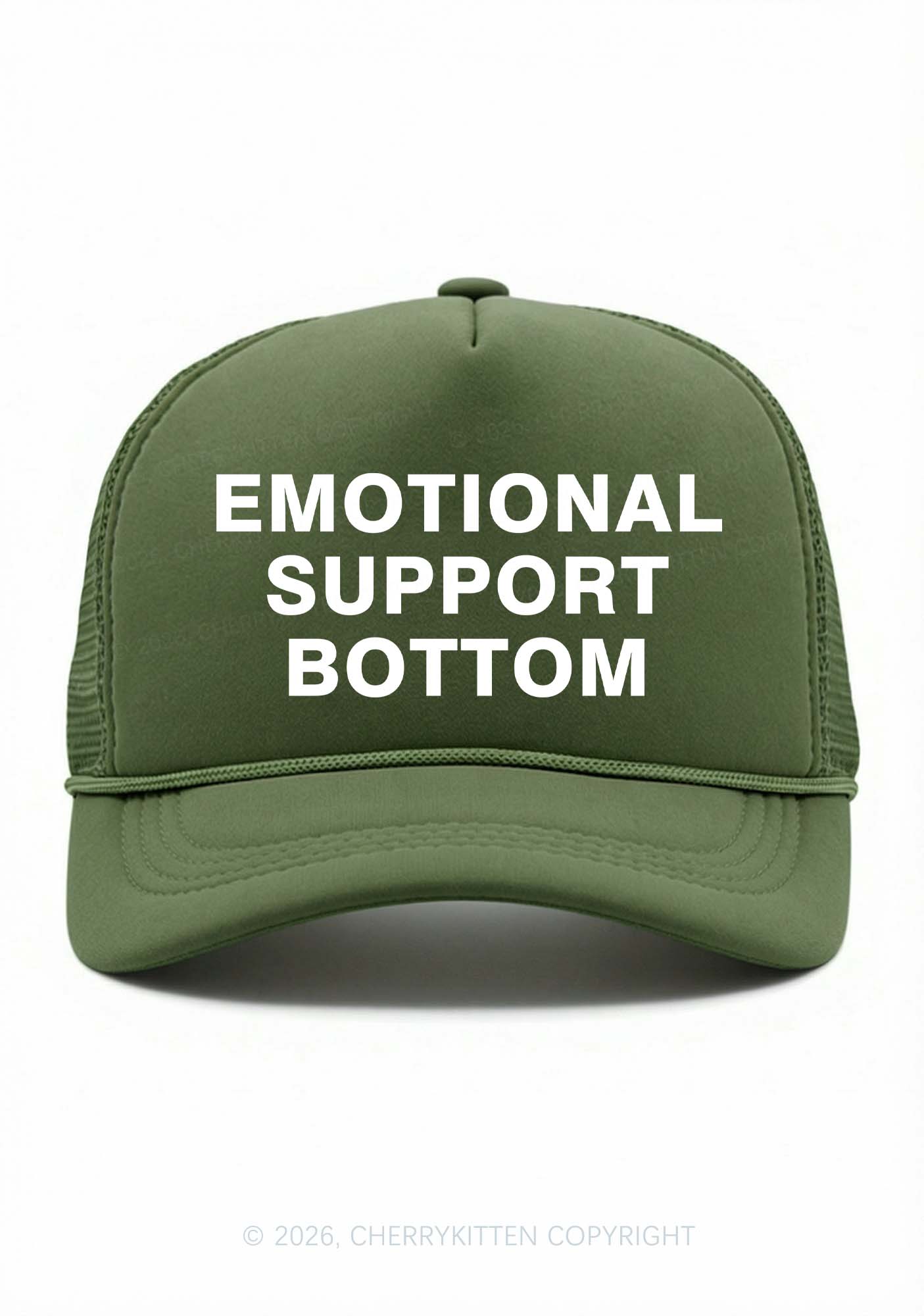 Emotional Support Bottom Pride Y2K Trucker Hat Cherrykitten