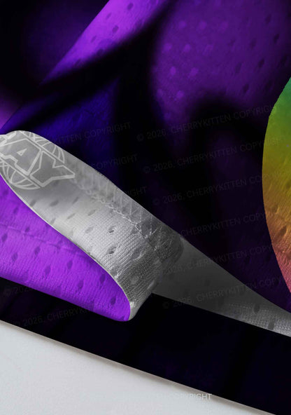 Purple Suffer From Gay Thoughts Pride Y2K Sport Jersey Shirts Cherrykitten