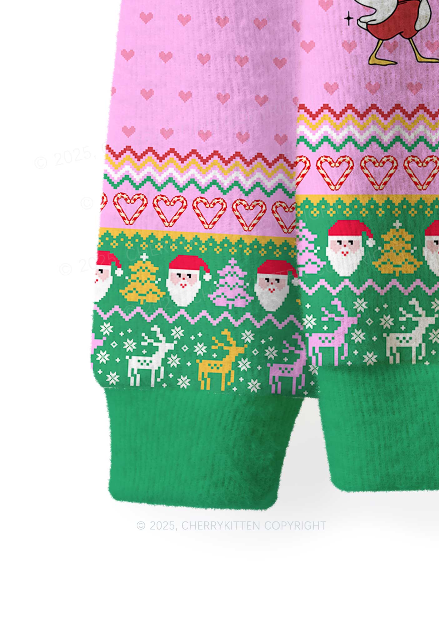 Im Not Going Goose Y2K Christmas Knit Sweatshirt Cherrykitten