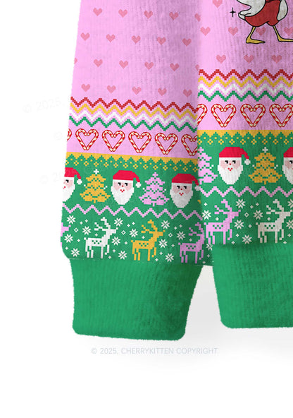 Im Not Going Goose Y2K Christmas Knit Sweatshirt Cherrykitten