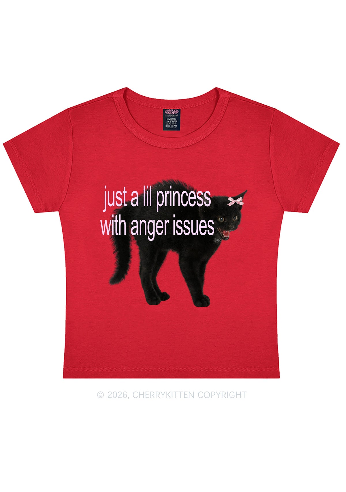 Just A Lil Princess Y2K Baby Tee Cherrykitten