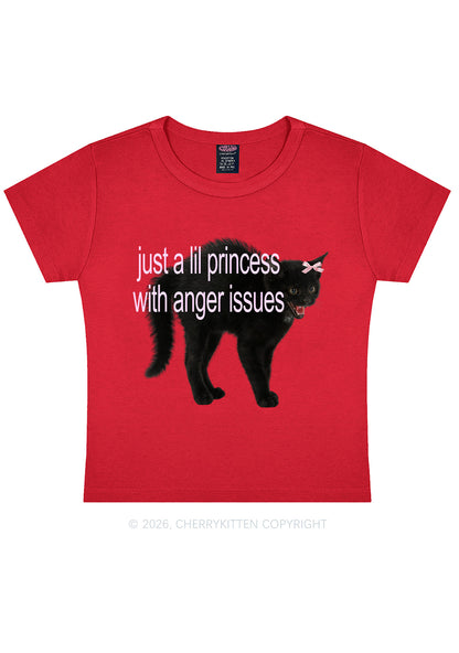 Just A Lil Princess Y2K Baby Tee Cherrykitten