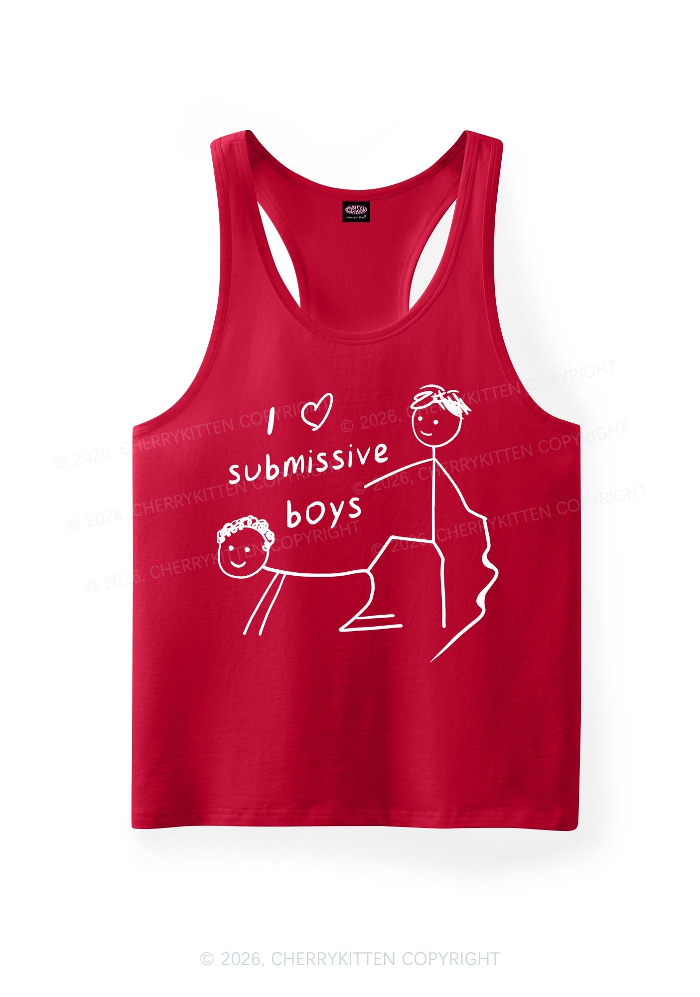 I Love S Gay Boys Pride Y2K Men Racerback Tank Top Cherrykitten