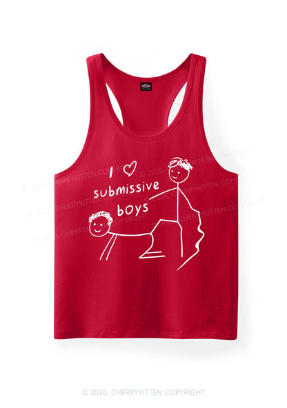 I Love S Gay Boys Pride Y2K Men Racerback Tank Top Cherrykitten