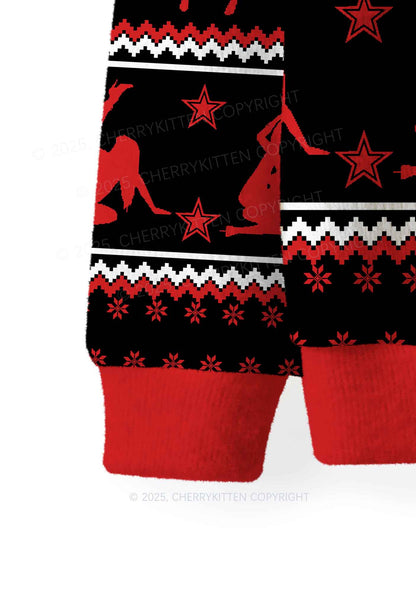 Sorry I Was Blunt Y2K Christmas Knit Sweatshirt Cherrykitten