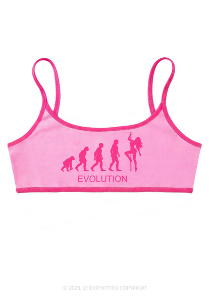 Evolution Pole Dancer Silhouette Y2K Super Crop Cami Cherrykitten