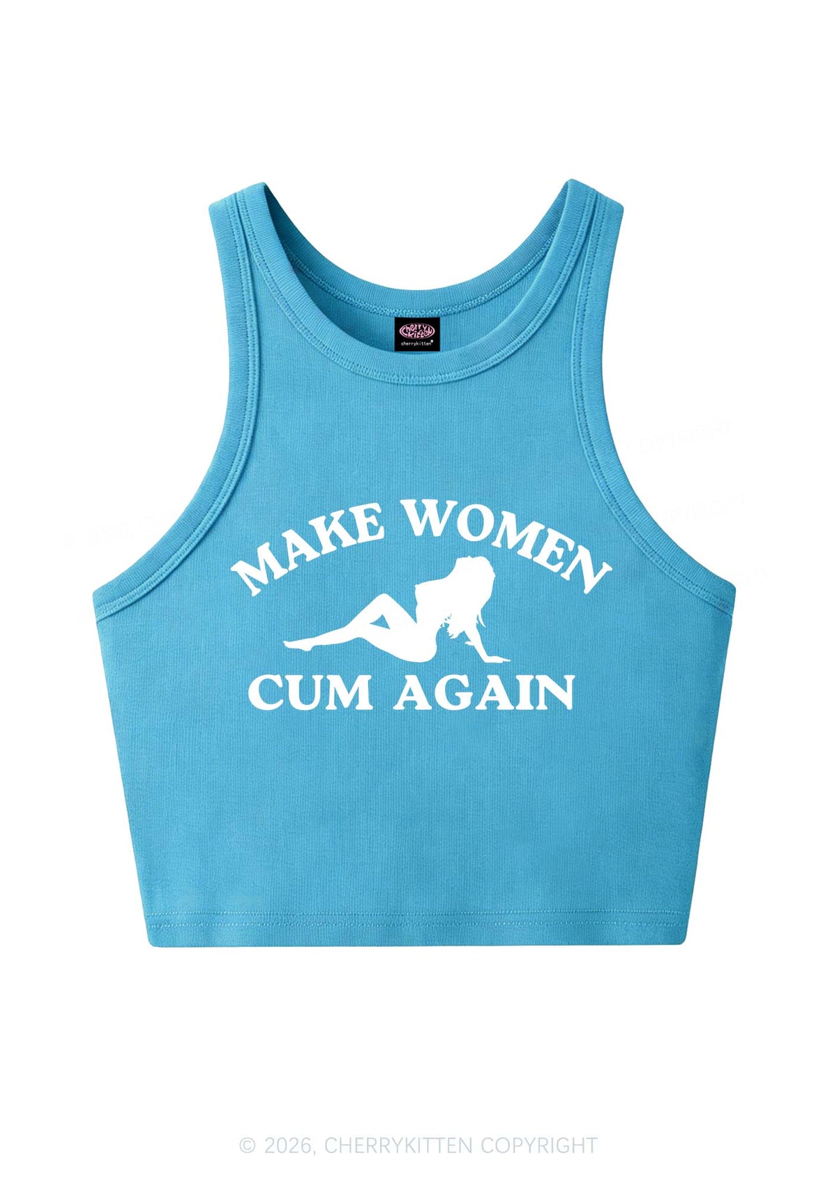 Make Women Cxm Again Y2K Crop Tank Top Cherrykitten
