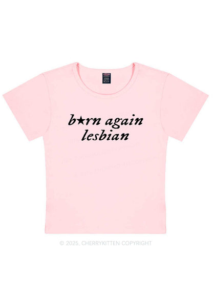 Born Again Lesbian Y2K Baby Tee Cherrykitten