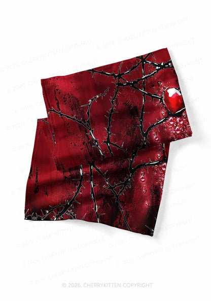 Thorned Ruby Y2K Print Square Bandana Cherrykitten