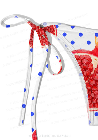 Red Pomegranate Y2K Print Bikini Set Cherrykitten
