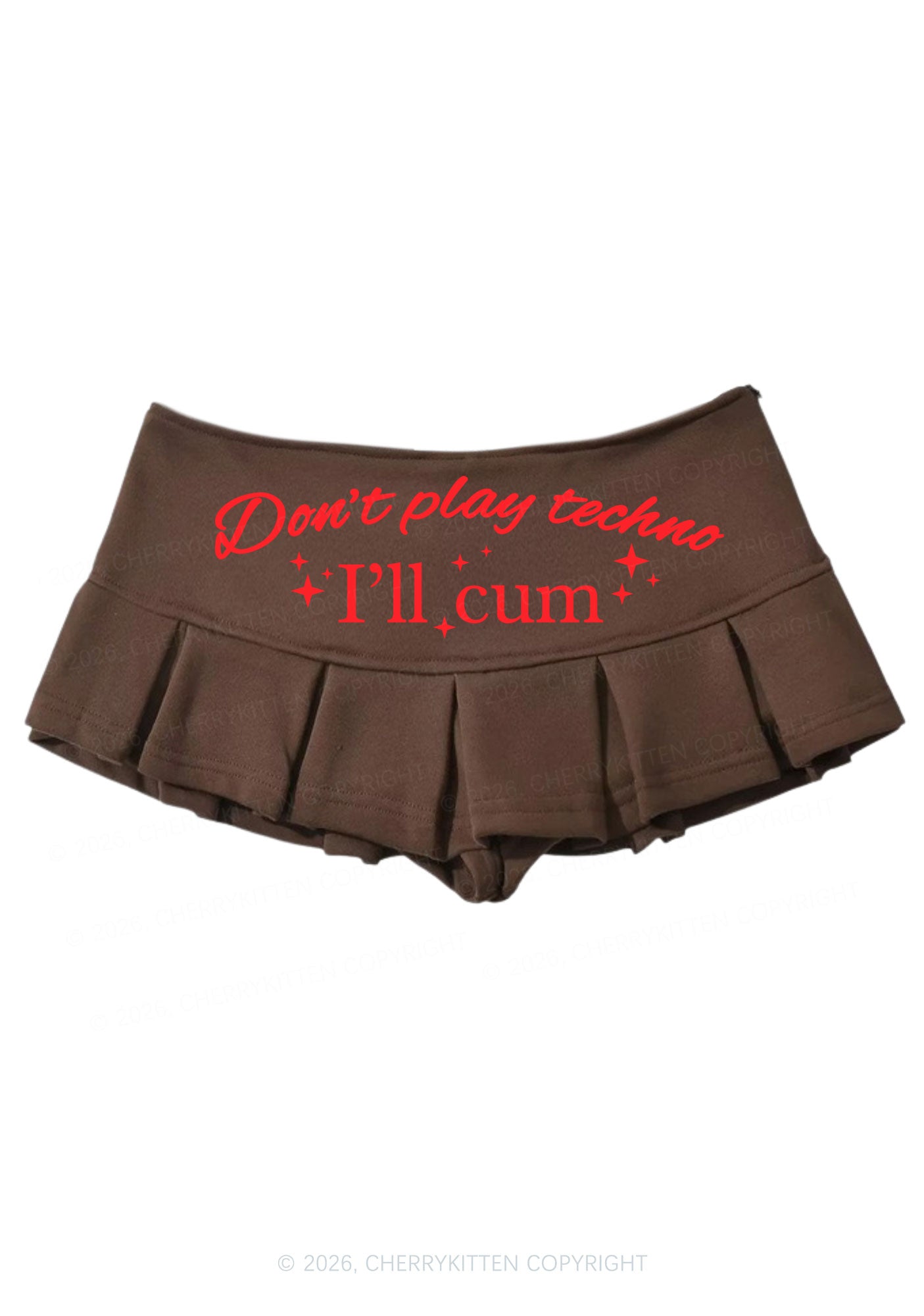 Dont Play Techno Y2K Mini Pleated Skirts Cherrykitten