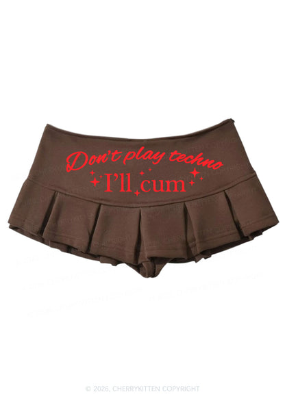 Dont Play Techno Y2K Mini Pleated Skirts Cherrykitten