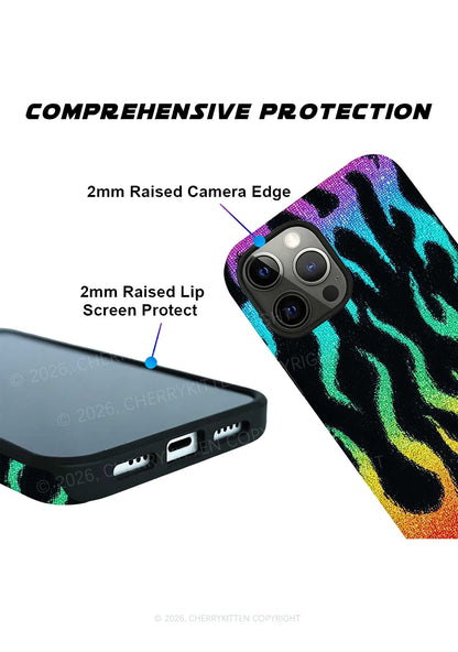 Rainbow Flame Pride Y2K Phone Case Cherrykitten