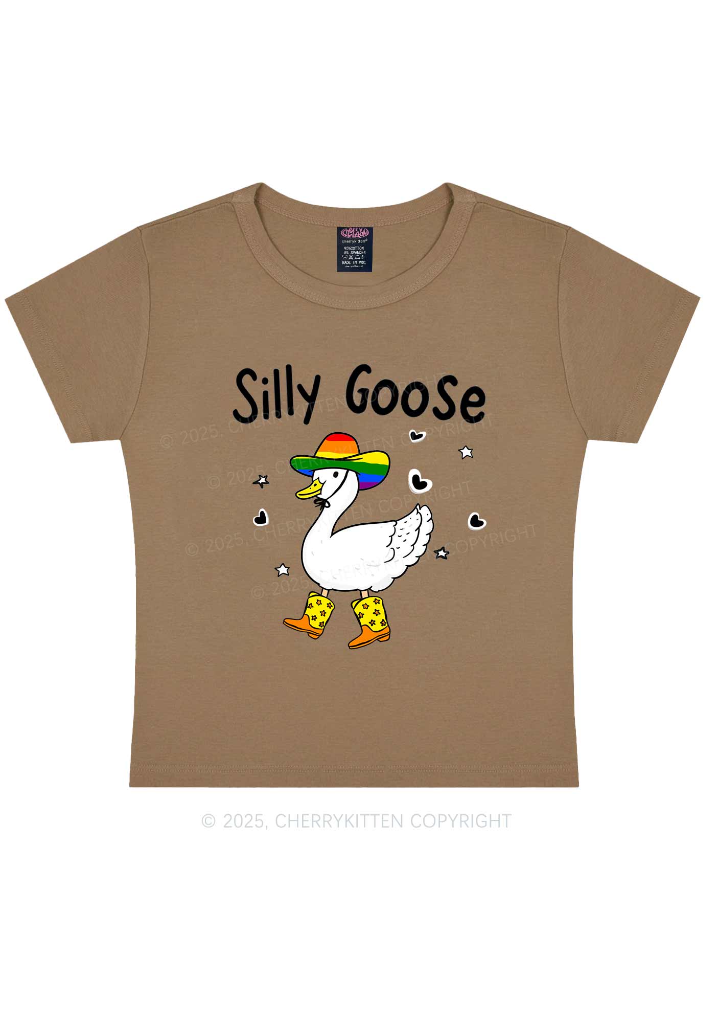 Silly Goose Pride Y2K Baby Tee Cherrykitten