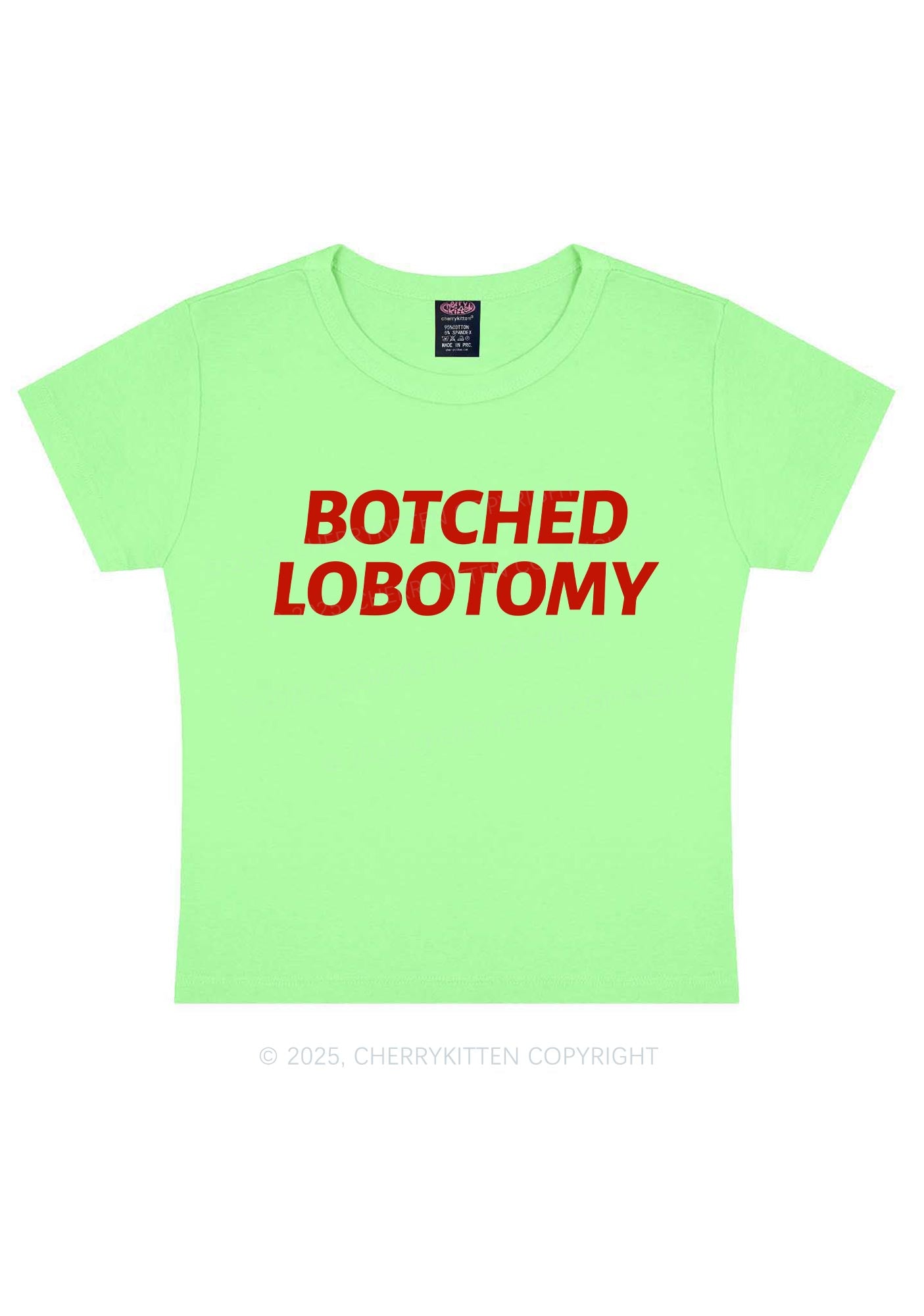 Botched Lobotomy Y2K Baby Tee Cherrykitten