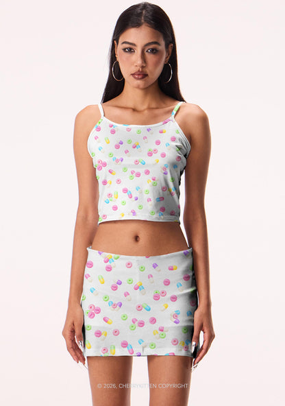 Cxxt Candy Capsule Y2K Print Mini Skirt Cherrykitten