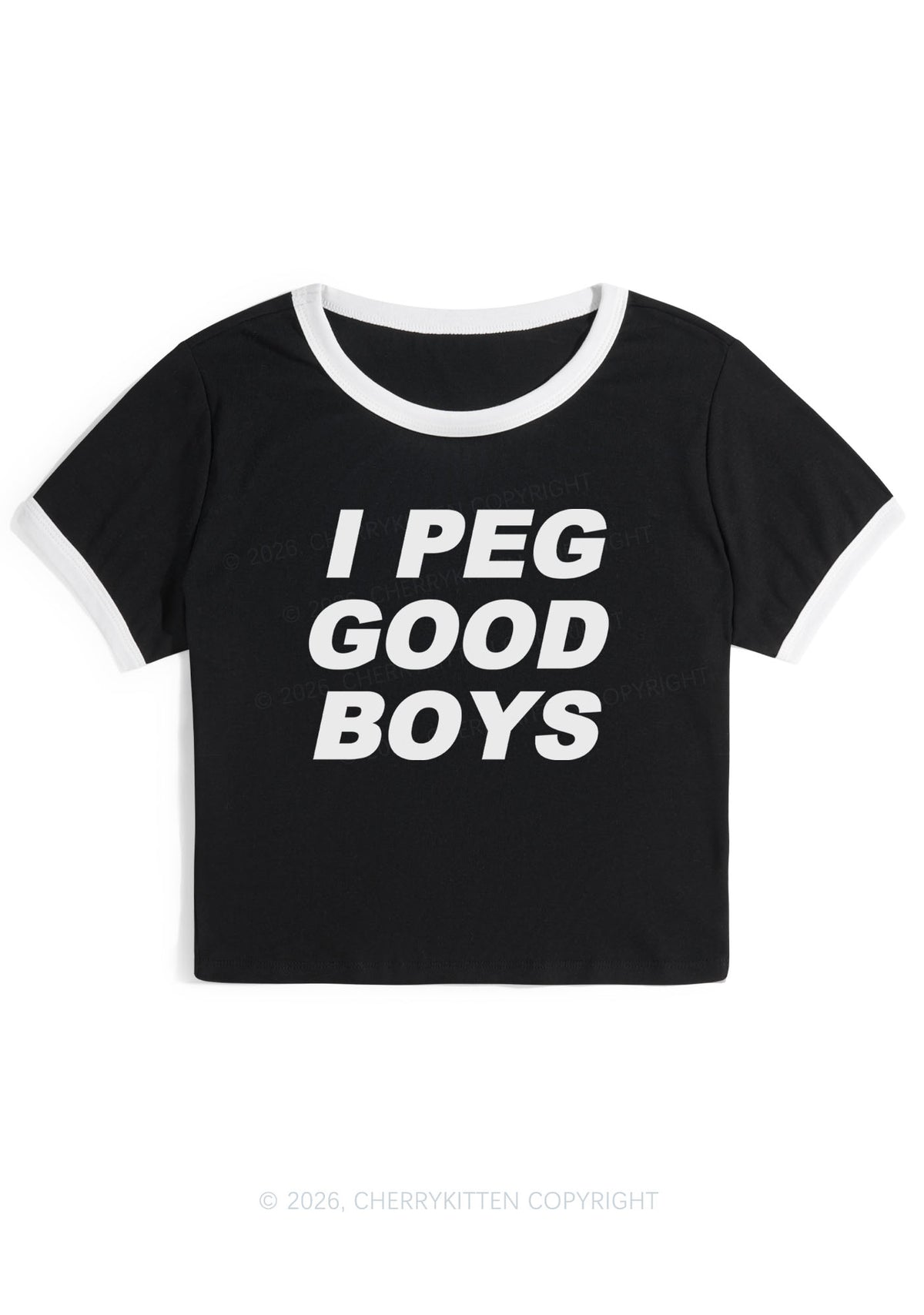 I Peg Good Boys Y2K Ringer Tee Cherrykitten