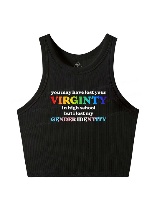 I Lost My Gender Identity Pride Y2K Crop Tank Top Cherrykitten