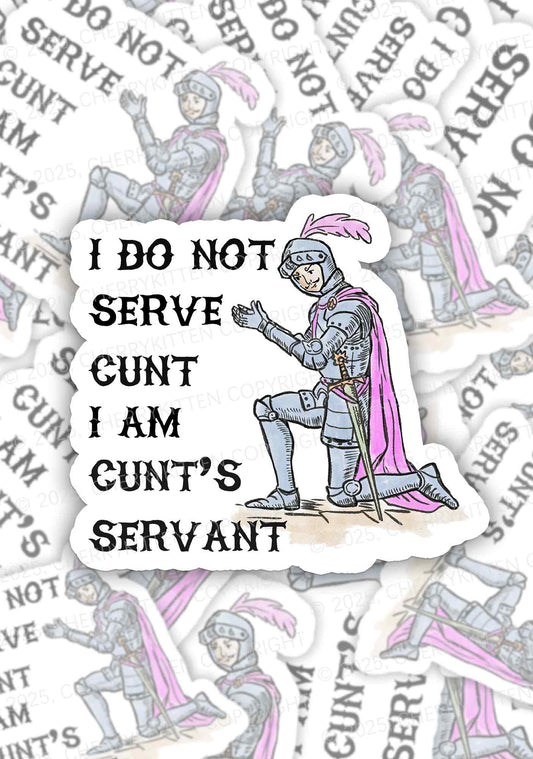 I Am Cxxt Servant 1Pc Y2K Sticker Cherrykitten