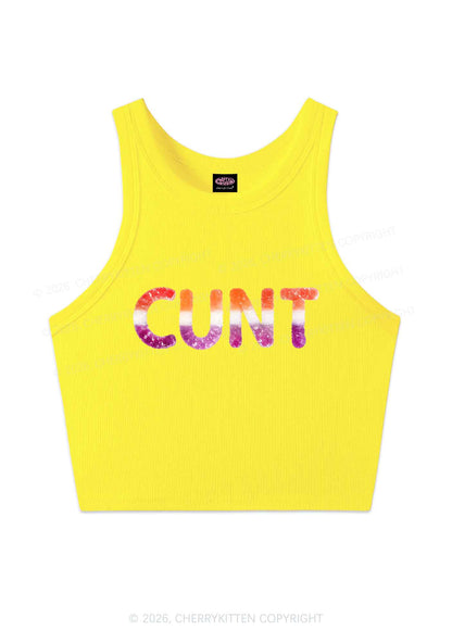 Lesbian Candy Cxxt Pride Y2K Crop Tank Top Cherrykitten