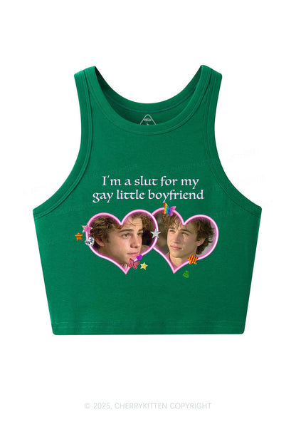 Custom Slxt Gay BF Photo Y2K Crop Tank Top Cherrykitten