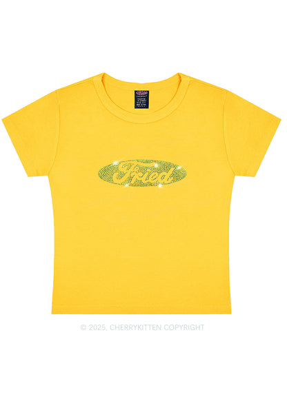 Rhinestone Fried Y2K Baby Tee Cherrykitten