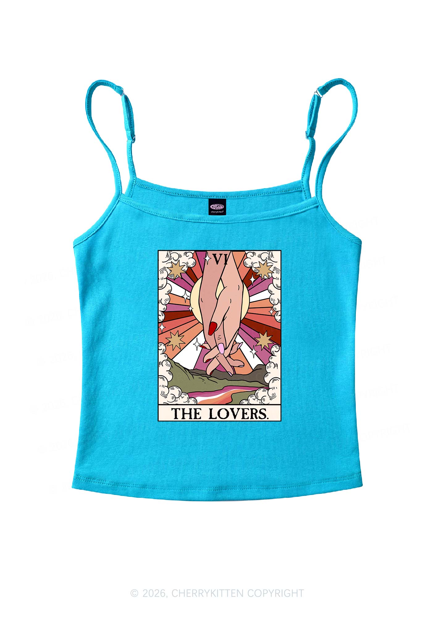The Lesbian Lovers Pride Y2K Spaghetti Strap Cami Cherrykitten