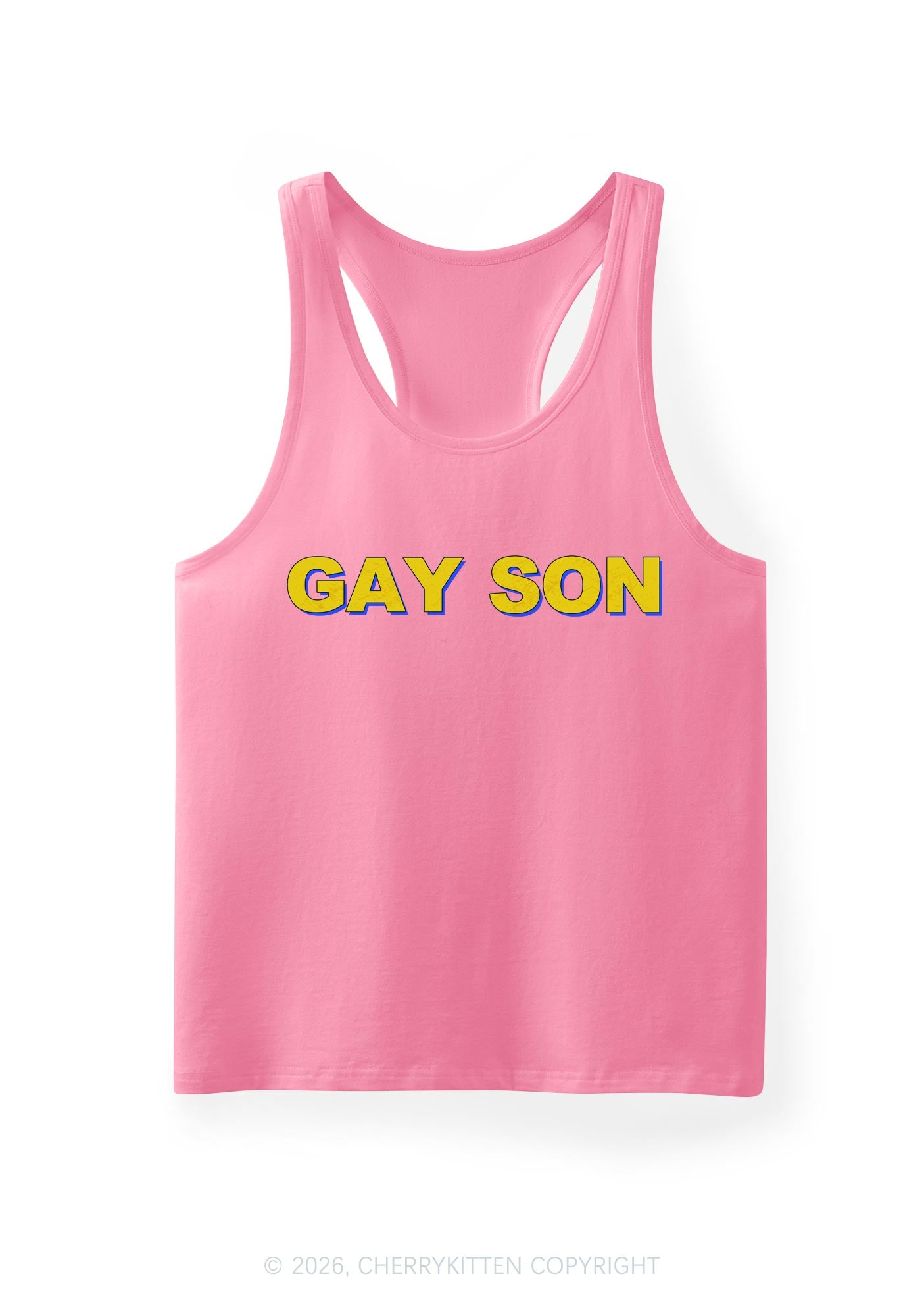 Gay Son Pride Y2K Men Racerback Tank Top Cherrykitten