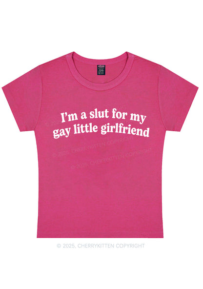 Slxt For My Gay GF Valentine's Day Y2K Baby Tee Cherrykitten