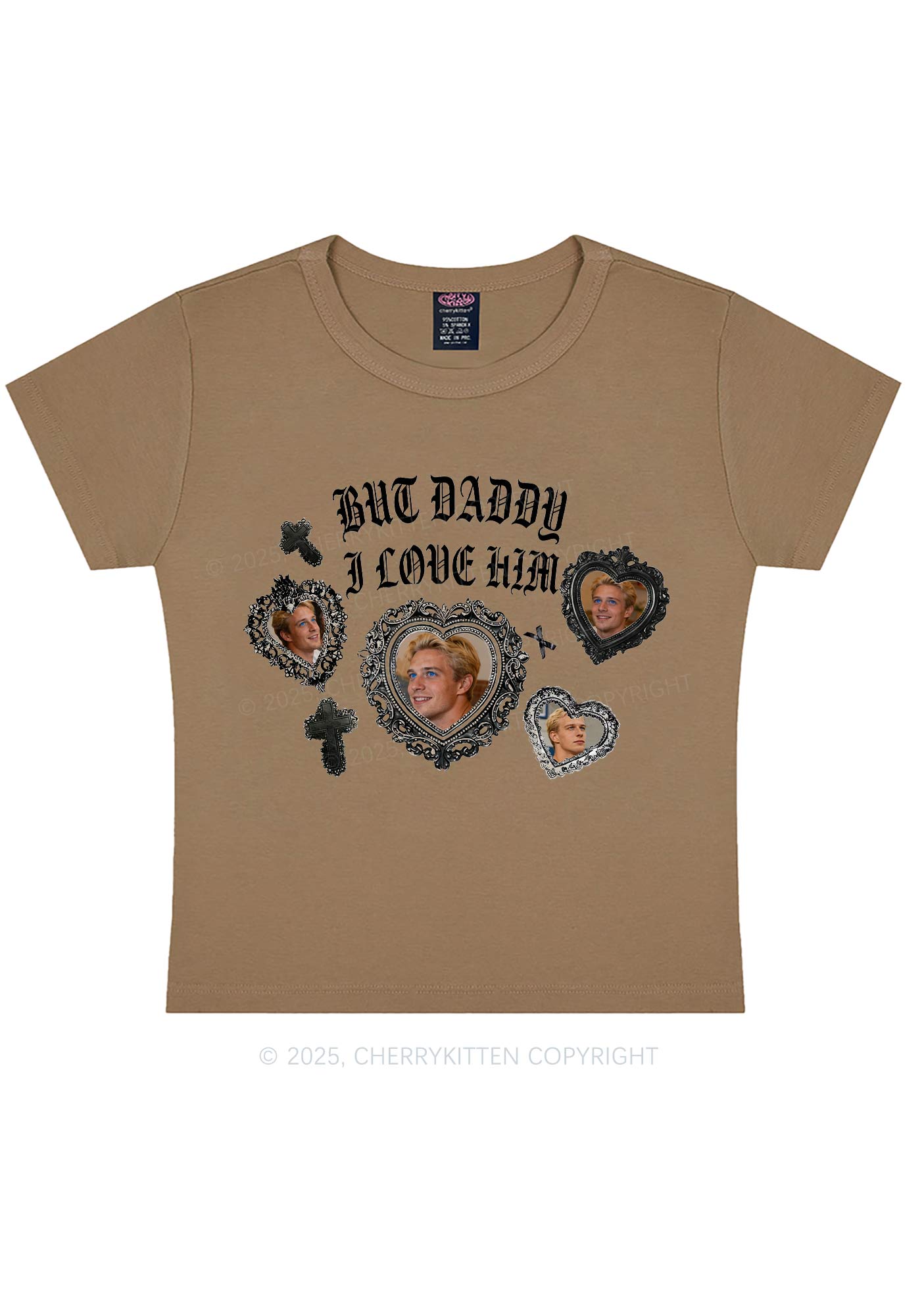 Gothic But Daddy I Love Him Y2K Baby Tee Cherrykitten